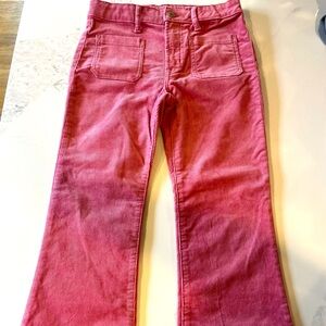 GAP 70s Flare High Rise Girls Pink Corduroys